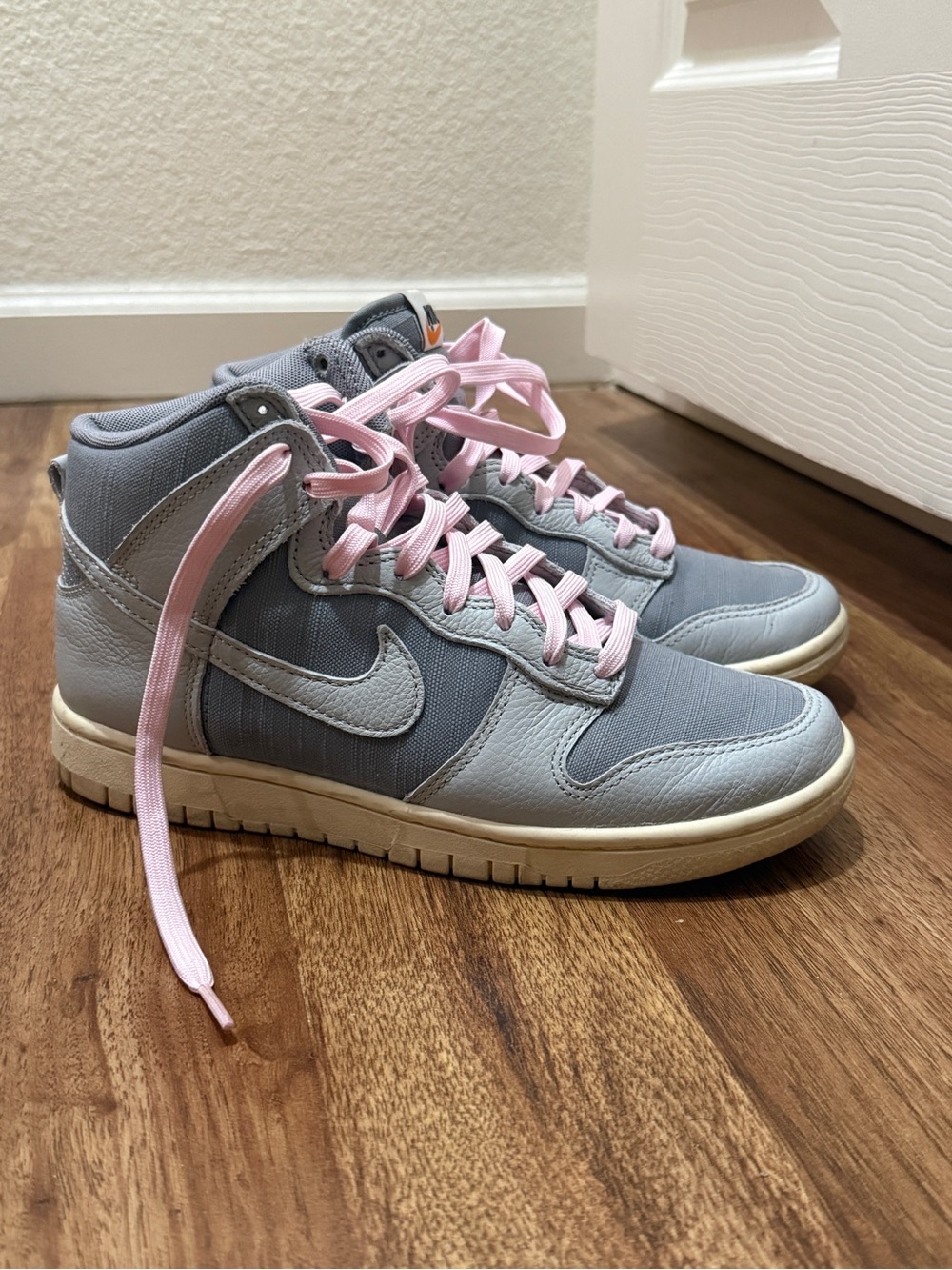 Nike Dunk High - grey & pink